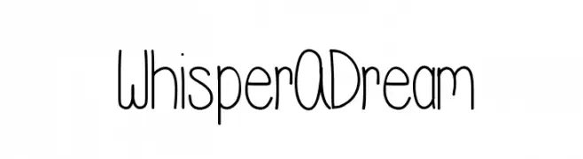 WhisperADream  Frei Schriftart Herunterladen