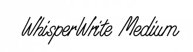 WhisperWrite Medium  नि: शुल्क फ़ॉन्ट्स डाउनलोड