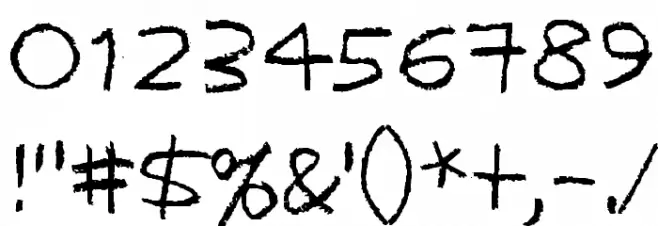 Whispering crowd, bark bark Font OTHER CHARS