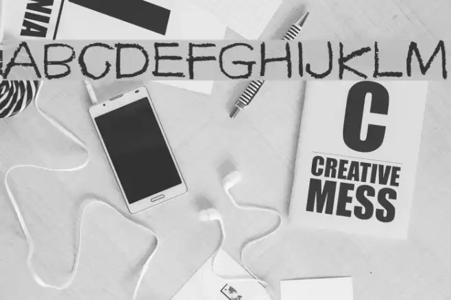 Whispering crowd, bark bark Font examples