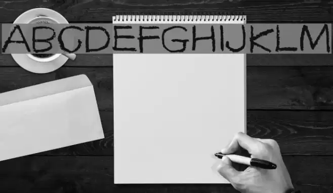 Whispering crowd, bark bark Font examples