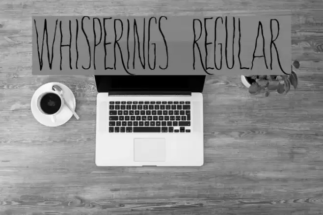 Whisperings-Regular Font examples