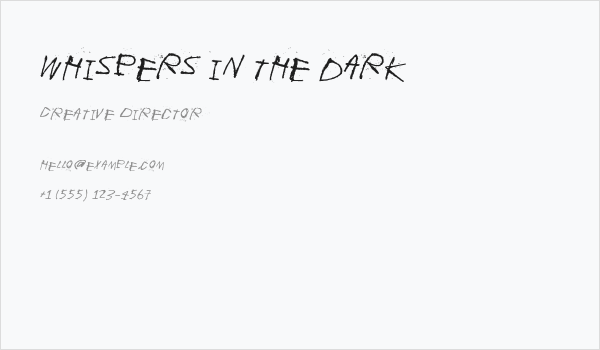 Whispers in the dark Business Card