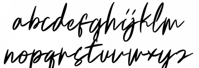 Whistler Font LOWERCASE