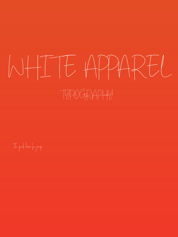 White Apparel Poster