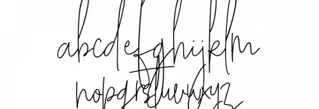 White Apparel Schriftart Kleinbuchstaben