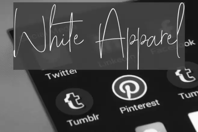White Apparel Font examples