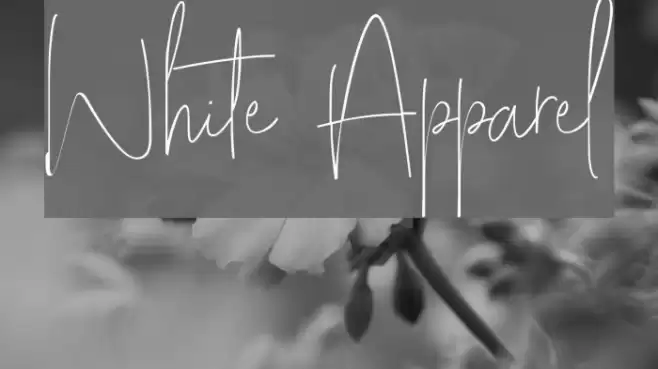 White Apparel Font examples
