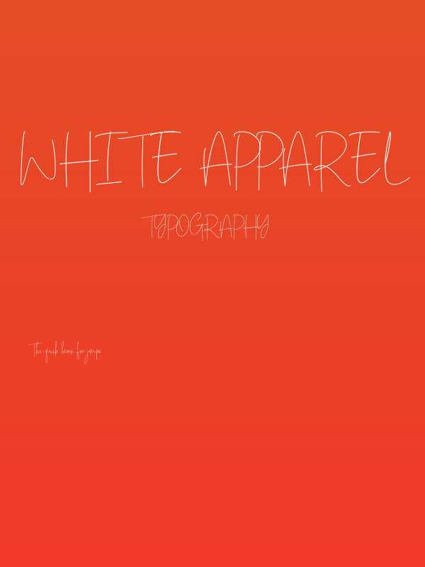 White Apparel Poster
