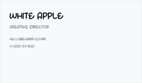 White Apple Business Card