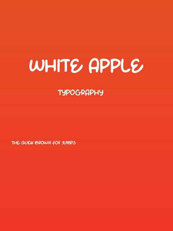 White Apple Poster