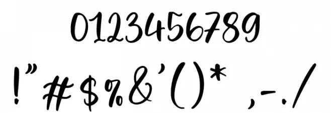 White Apricot Font OTHER CHARS