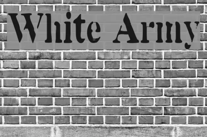 White Army Font examples