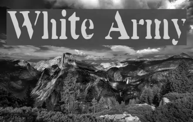 White Army Font examples