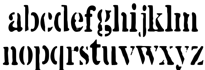 White Army Font LOWERCASE