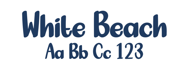 White Beach Font Preview