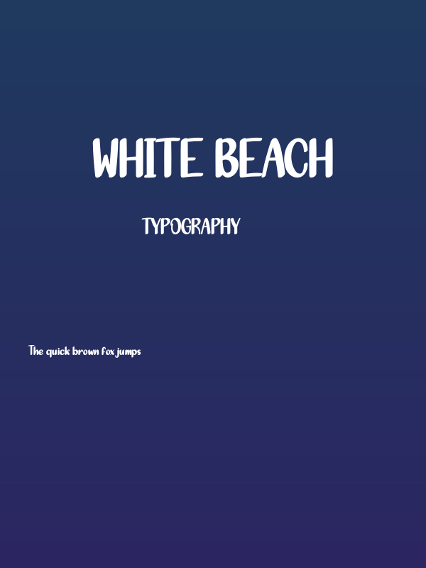 White Beach Poster