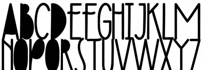 White Black Demo Schriftart Groß