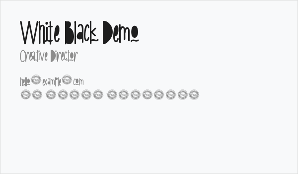 White Black Demo Business Card