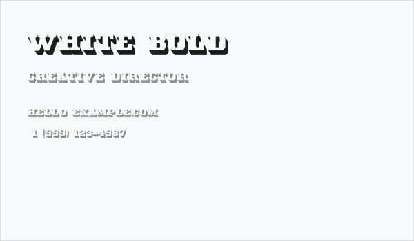 White Bold Business Card