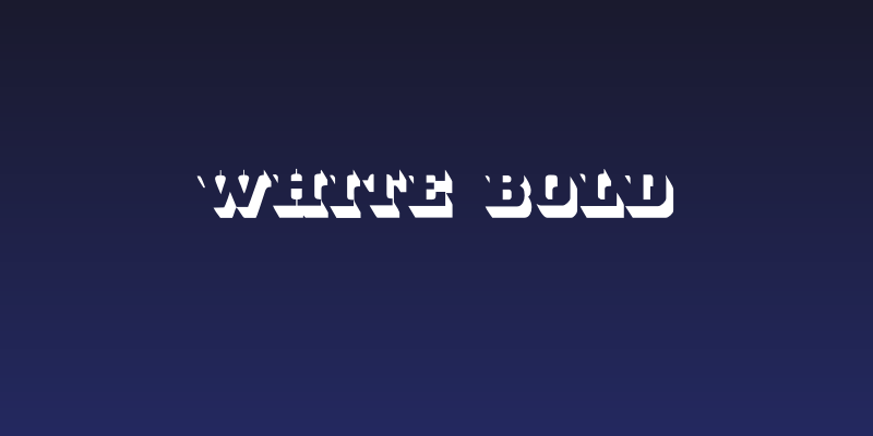 White Bold Social Header