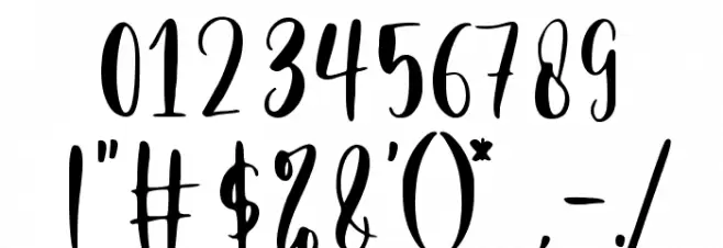 White Bowling Font OTHER CHARS