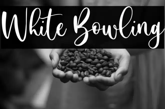 White Bowling Font examples