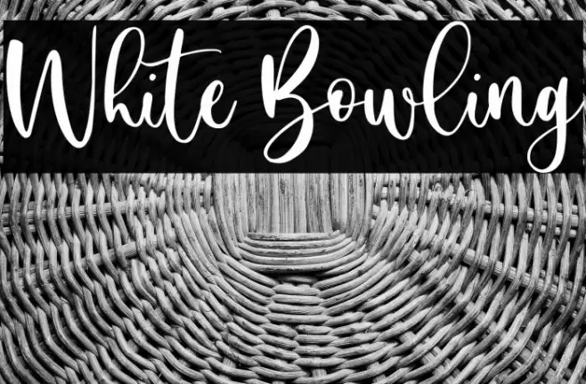 White Bowling Font examples