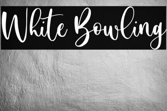 White Bowling Font examples
