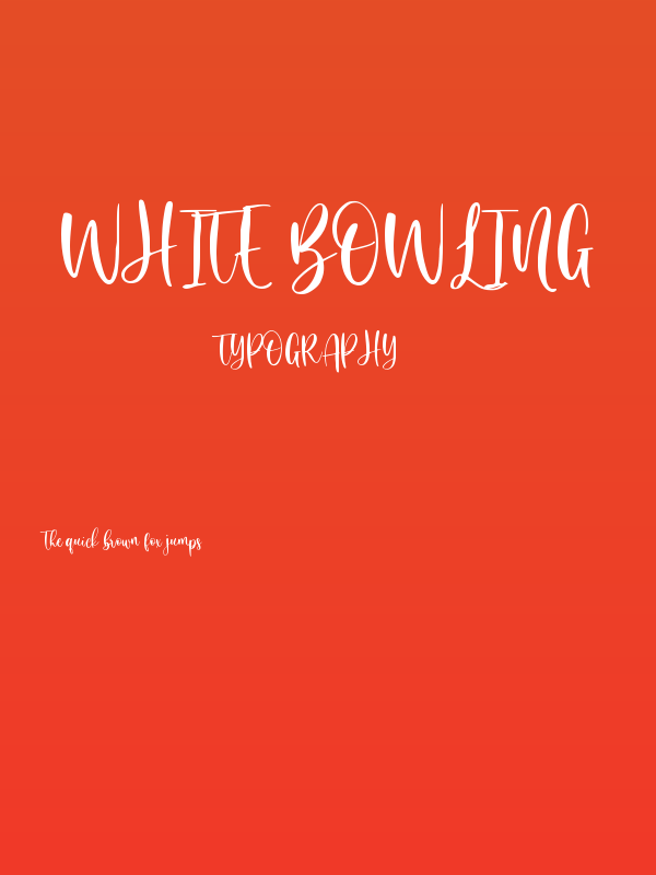 White Bowling Poster