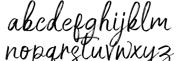 White Buttell Font LOWERCASE