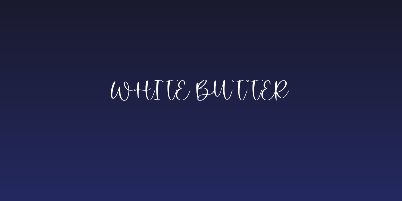 White Butter Social Header