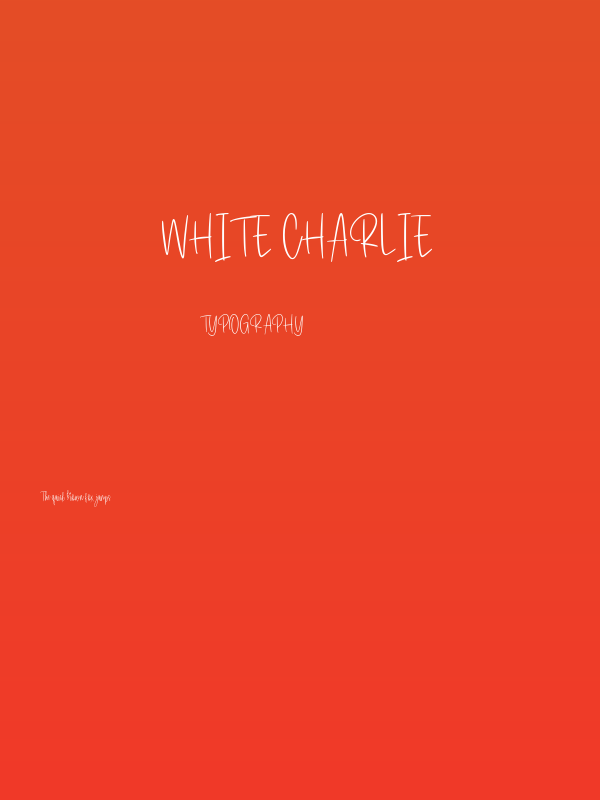 White Charlie Poster