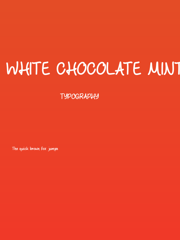 White Chocolate Mint Regular Poster