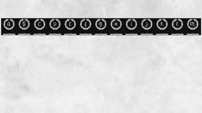 White Christmas Monogram Reg Font examples