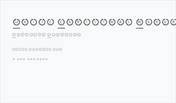 White Christmas Monogram Reg Business Card