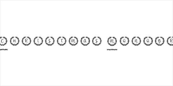 White Christmas Monogram Reg Logo