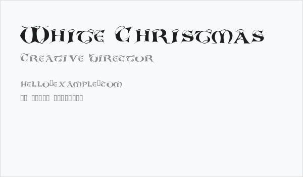 White Christmas Business Card