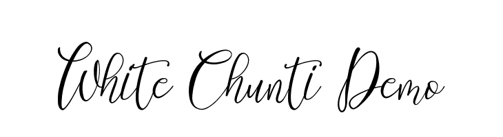White Chunti Demo  免费字体下载