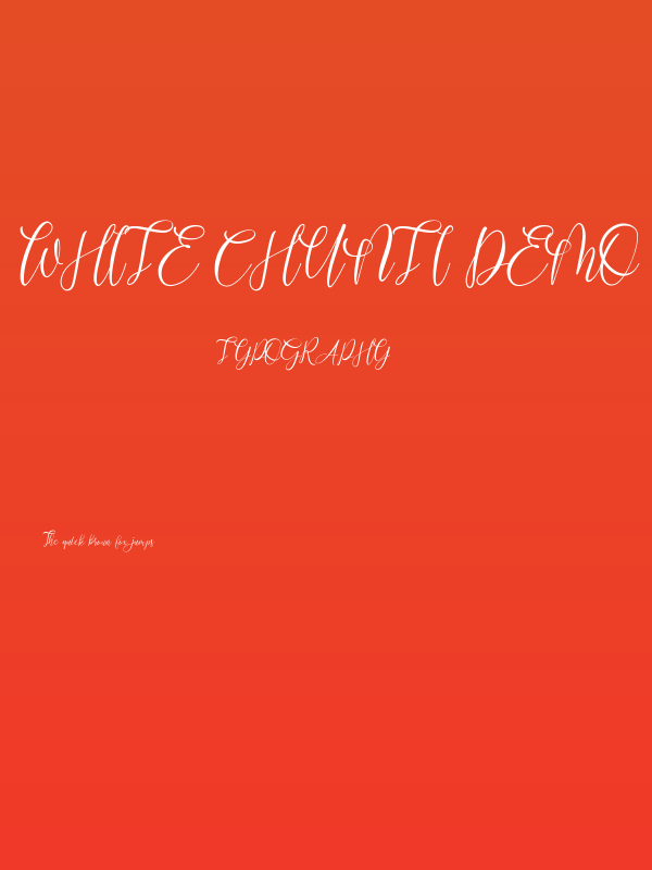 White Chunti Demo Poster