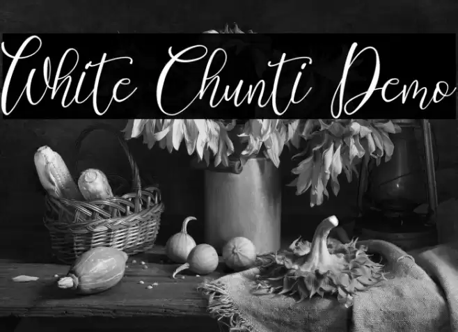 White Chunti Demo Font examples
