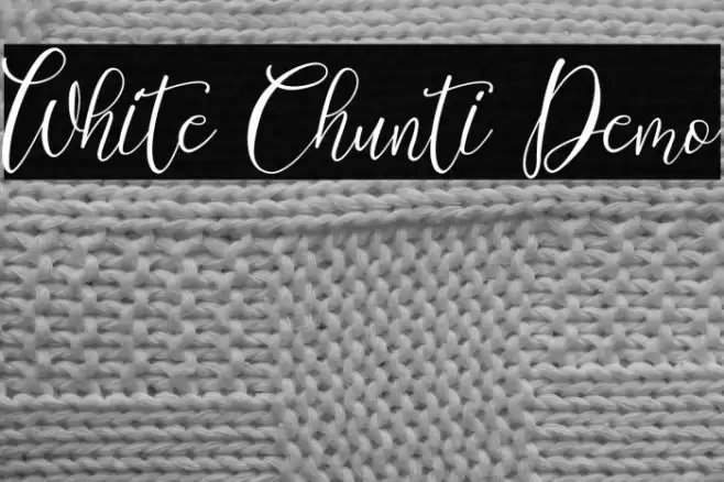 White Chunti Demo Font examples