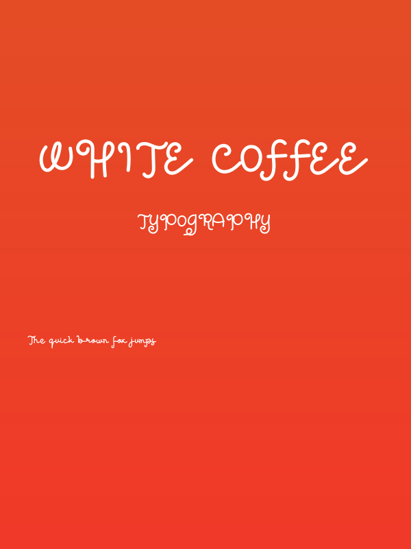 White Coffee Poster