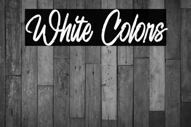 White Colors 字体 examples