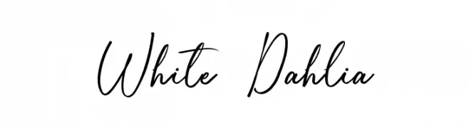 White Dahlia  フリーフォントのダウンロード
