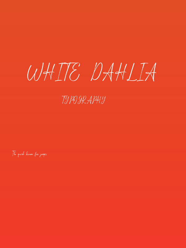 White Dahlia Poster