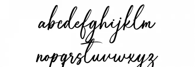 White Dahlia フォント 小文字