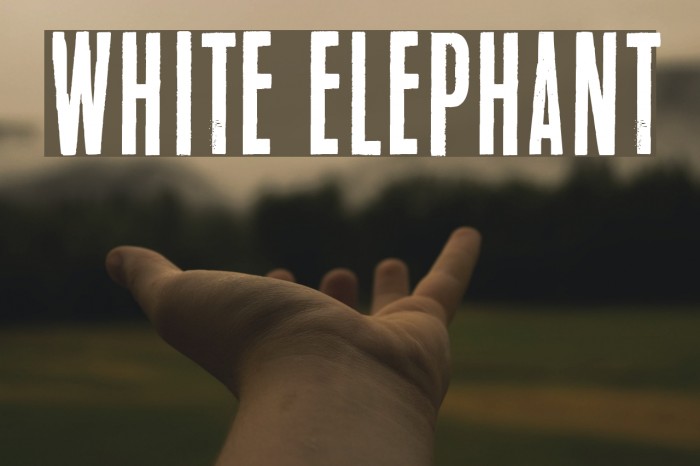 White Elephant Font examples