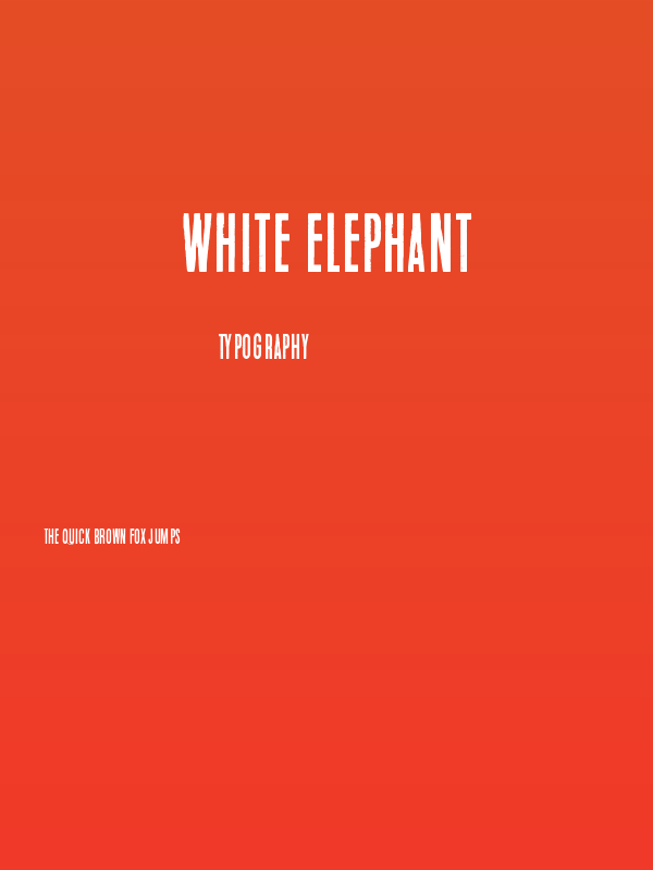White Elephant Poster