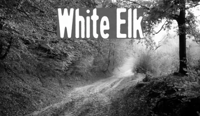 White Elk Font examples